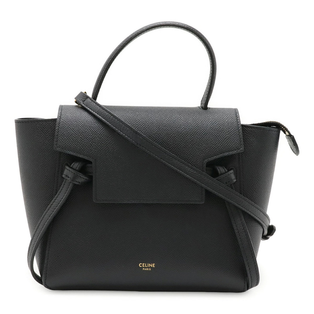 Celine Belt Bag Handbag Shoulder Leather Black